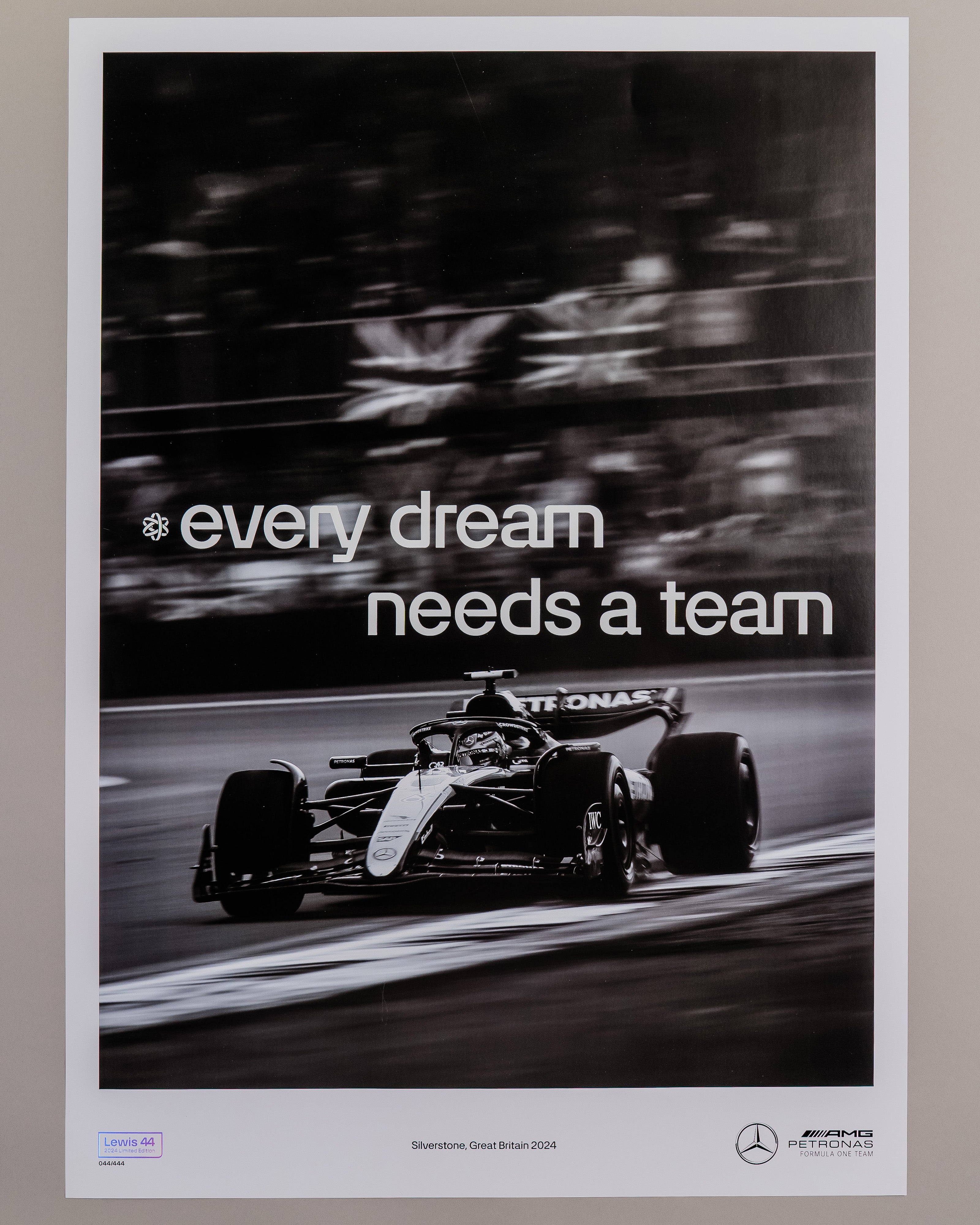 Every Dream Needs a Team Silverstone 2024 Poster