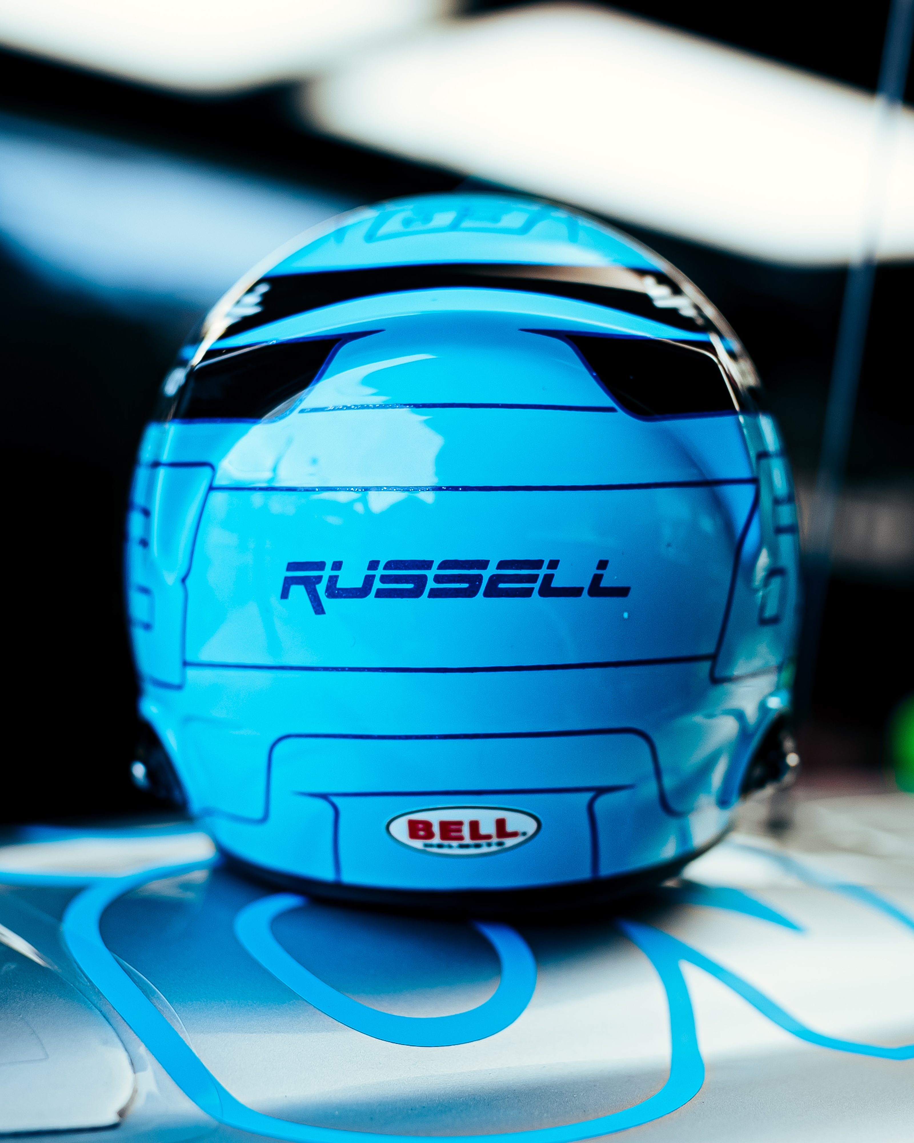 George Russell 2024 Mini Bell Helmet Replica 1:2