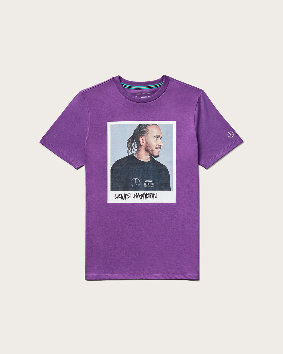 Mens Lewis Hamilton Portrait Tee Purple