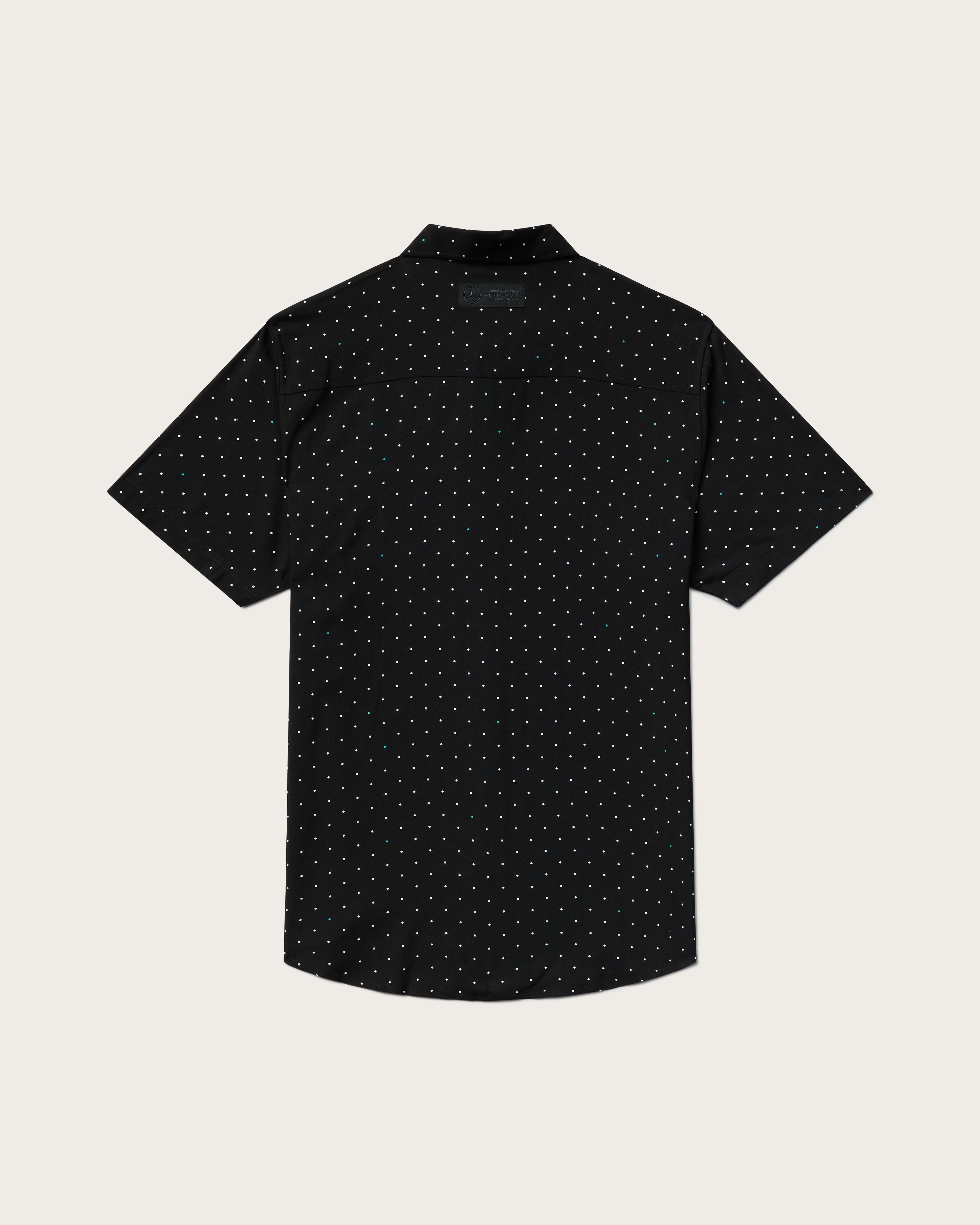 Mens short sleeve 2024 polka dot shirt