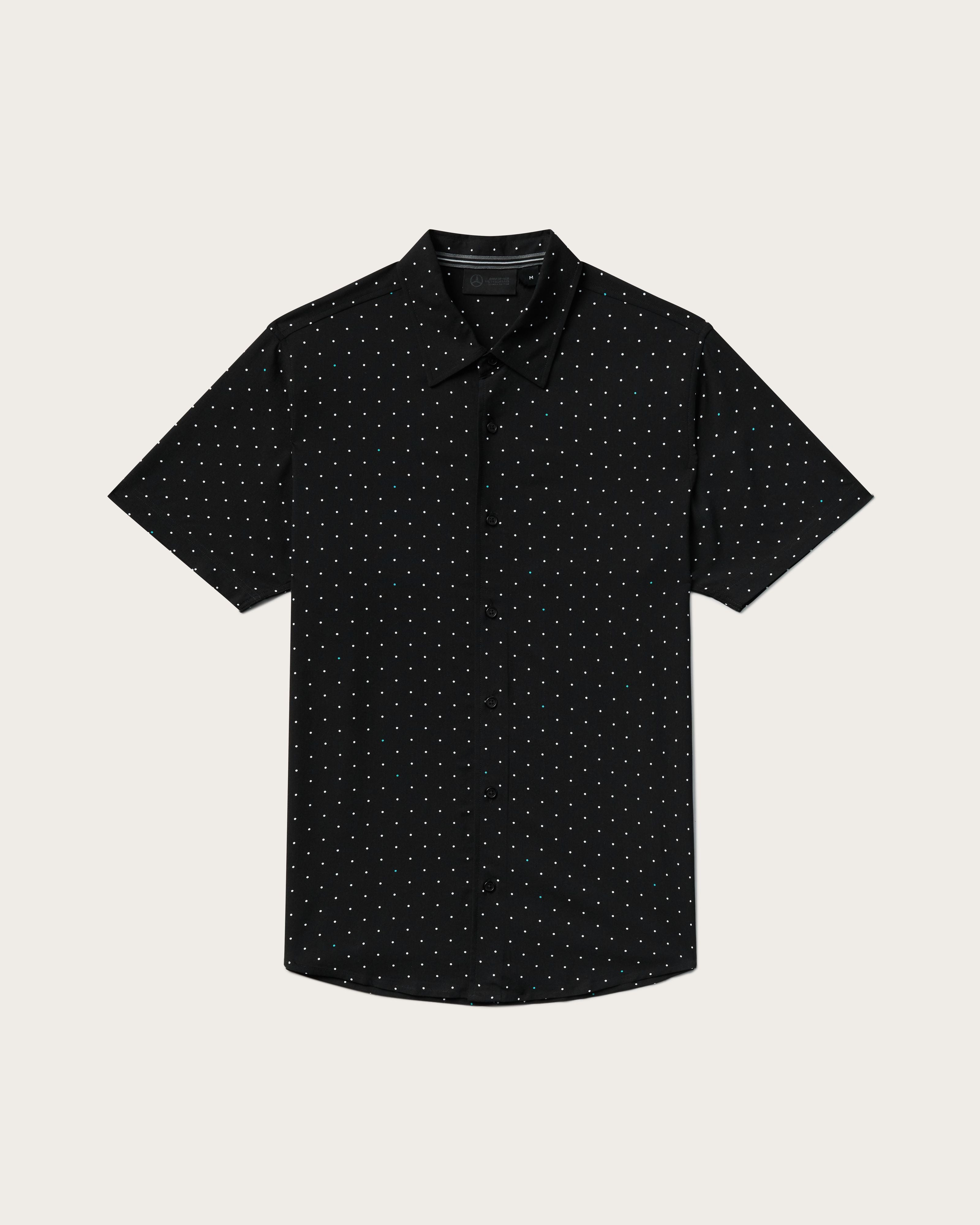 Mens polka dot shirt short clearance sleeve