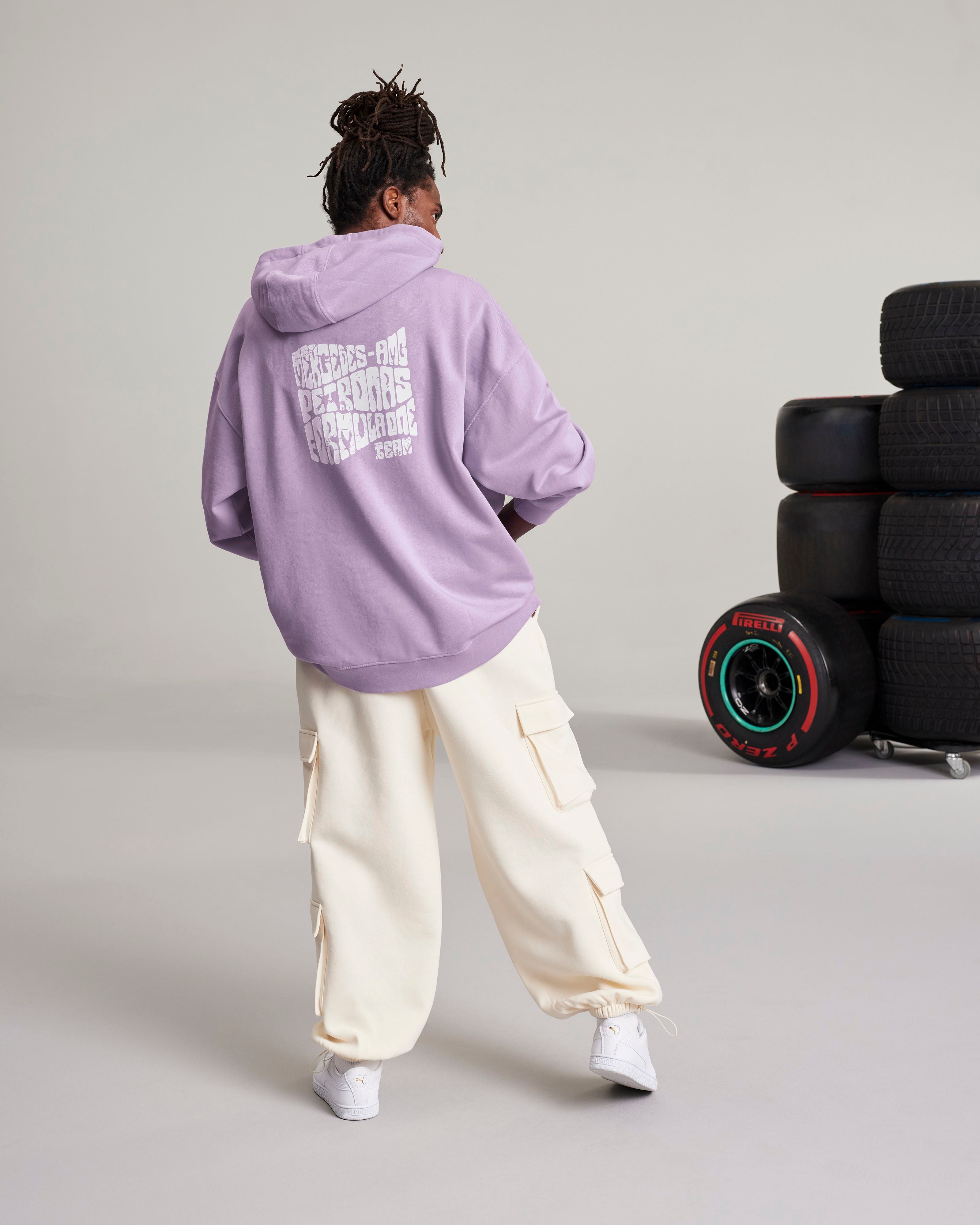 Mens Retro Hoody Lilac